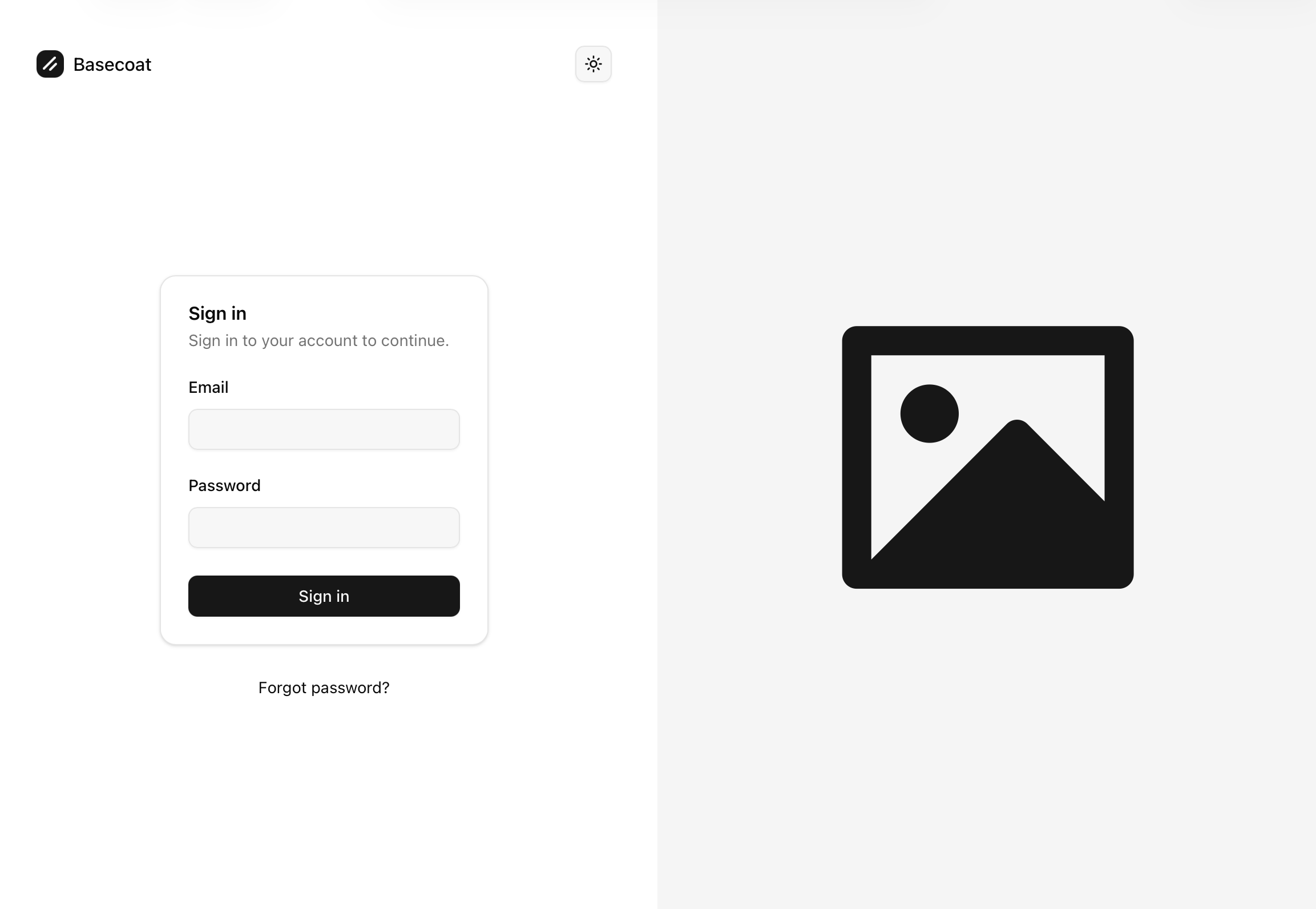 Basecoat styled Devise login page